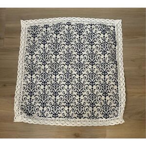 NEW Elome Lace Tablecloth Cotton Linen 26”